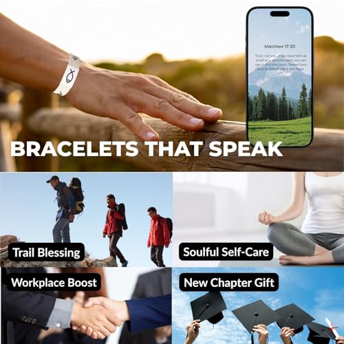 Bible Verse Bracelet with Quick Scan - Christian Scripture Jewelry - Daily Faith Reminder - Inspirational Religious Gifts for Women, Men, Teens, Perfect for Thanksgiving, Advent & Christmas4