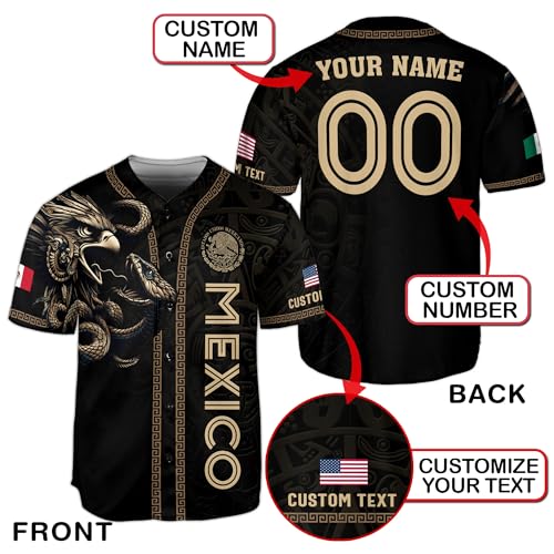 Custom Sports Jersey for Men - American Flag Mexico Baseball2