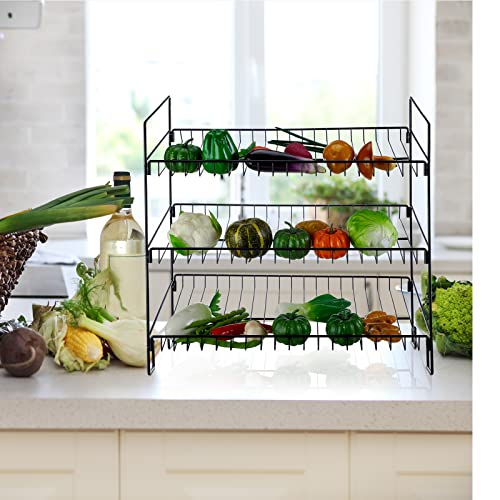 Leifide LEIFIDE-METAL WIRE-22 3 Tier Snack Basket, 24 X 14.9 X 23.2 Inch Candy Display Rack thumb #4