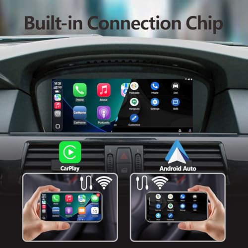 Radio para auto con CarPlay inalámbrico y Bluetooth para BMW Serie 3/5 miniatura 3