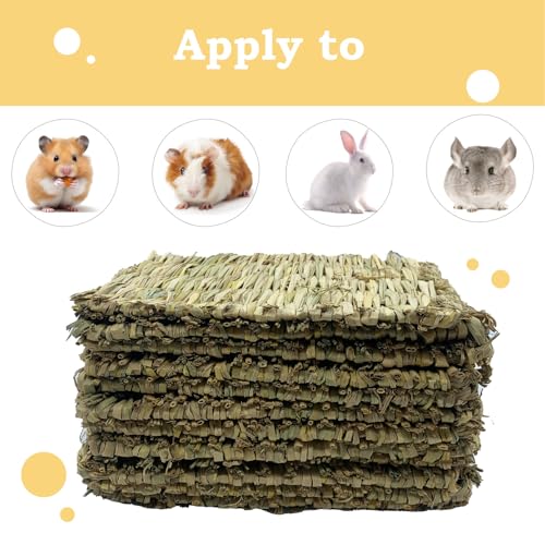 MUYG Tapetes de grama de coelho, tapete de grama de coelho, tapete de palha de tecido, tapete de fen