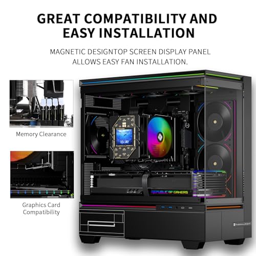 Image of Thermalright Peerless Assassin 120 Vision ARGB Black CPU Air Cooler, Twin Tower Cooler-1850RPM,320x240 Resolution IPS Screen with 2.8'',CPU Cooler for LGA1851 /1700 /115x,AM4 /AM5