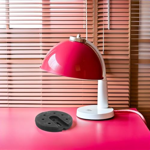 Base ponderada para lámpara de pie y mesa redonda de 160x20 mm ideal para salones modernos. 6