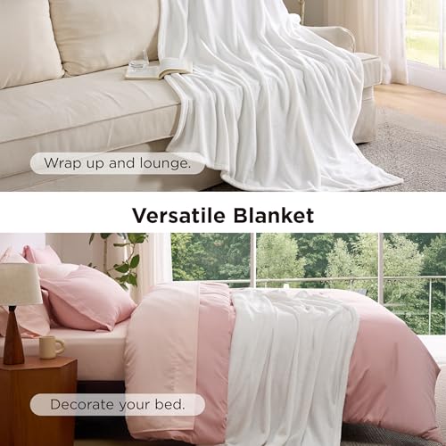 Image of Bedsure Twin Comforter Set Pink, 6 Pieces Prewashed Twin Size Bed in a Bag with Soft Fleece Bed Blanket, Down Alternative Bedding Set for All Seasons, Sheets, Pillowcase & Sham
