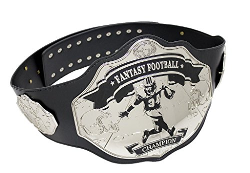 Undisputed Belts High Step Fantasy Football Championship Belt Trophy (Black/Silver)
