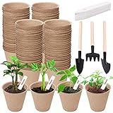 NuCandle 3” Peat Pots Seedling Pots Plant Starters Bulk 100 Pack Seed Starter Pots Biodegradable Pla