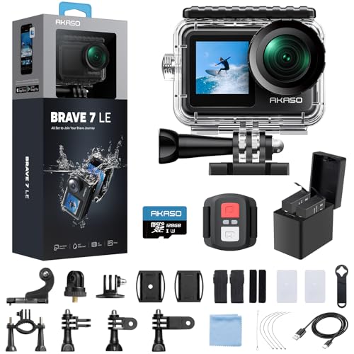 AKASO Brave 7 LE 4K30fps Action Camera 128GB MicroSDXC U3