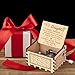 Music Box Gifts for Daughter from Mom - You are My Sunshine Hand Crank Engraved Wooden Music Boxes Vintage Personalizable Gift - Perfect for Birthday/Christmas/Valentine's Day/Mother's Day/Halloween