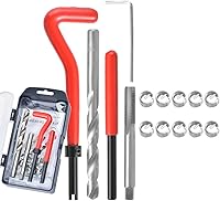 Vista 7 de Kit de reparación de roscas JoyTube SAE, juego de insertos de reparación de roscas de 1/4-20 pulgadas de acero inoxidable compatible con herramienta