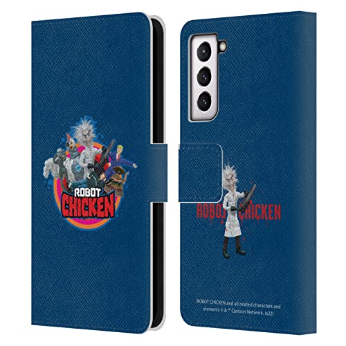 Étui Robot Chicken Samsung S21 5G avec rabat magnétique et support horizontal