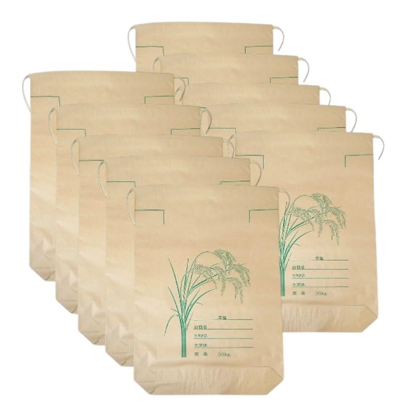 米袋 30kg 10袋 5度塗り 柿渋米袋：30kg x 10袋 5度塗り 柿渋撥水米袋 30kg – aruhi-care