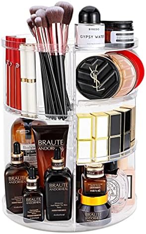 Portatrucchi Rotante 360° - 9 Ripiani Regolabili, Trasparente, Grande Capacità, Per Bagno O Camera - Foto 8