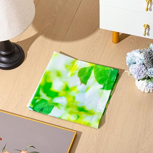 Image of Hortsun 4 Pack 4 x 2 Feet Fluorescent Light Covers, Magnetic Light Filters for Classroom Ceiling, Decorative Lights Shade for Office Home Hospital(Green Leaves)