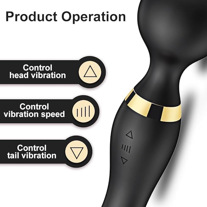 Handheld Dual Head Massager Rechargeable Device for Pain Relief and Relaxation Electric Travel-Friendly Ergonomic Body Strong Vibrating Machine For Neck/Shoulder/Back/Foot Tool. | BLACK Handheld Dual Head Massager Rechargeable Device for Pain Relief and Relaxation Electric Travel-Friendly Ergonomic Body Strong Vibrating Machine For Neck/Shoulder/Back/Foot Tool. | BLACK
