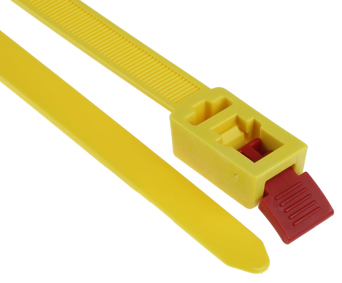 Serre-câbles HELLERMANN SPEEDYTIE-PA66YEQ1 collier de serrage réouvrable jaune 115-00000
