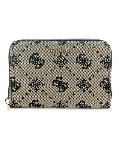 GUESS Carteira Melinda com zíper médio, logotipo preto