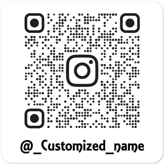 Instagram ID Custom Username and Custom Instagram Qr Code Vinyl Decal Bike Printed Stickers Motorcycles Mask Sides Car-Self-Adhesive