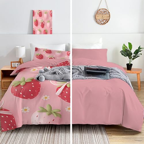 Linge de lit enfant rose anti-plis fini la corvée de repassage avec la fermeture éclair