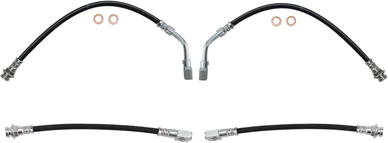 TRQ Front and Rear Brake Hose Set | For 2004-2005 Buick Century 1999-2004 Regal 2000-2005 Chevrolet Impala Monte Carlo 1999-2008 Pontiac Grand Prix