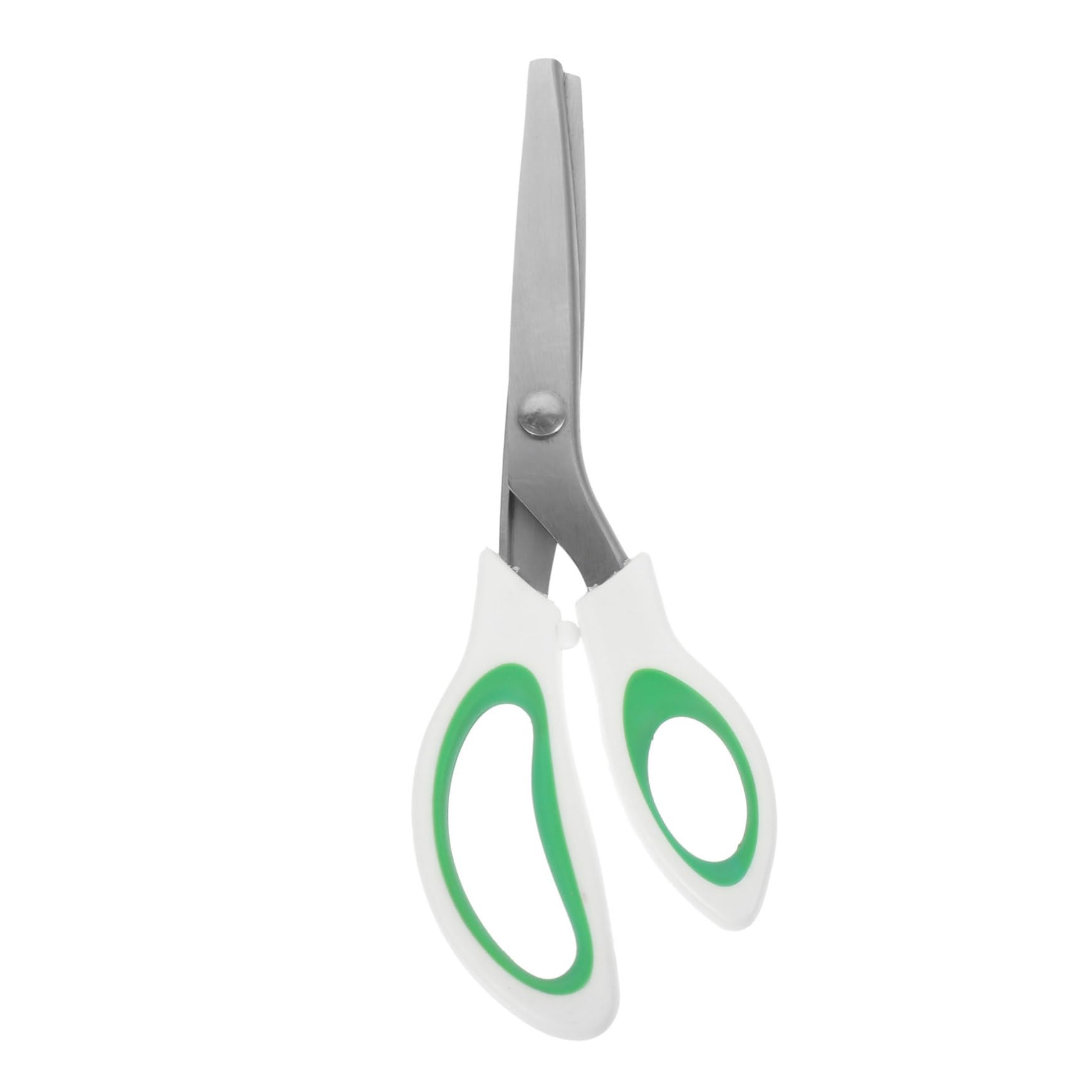 SEWACC Dressmaking Shears 5mm Triangle Pinking Scissors Stainless Steel Blades Abs Plastic Handle Ideal for Fabrics Silk Cotton Random Style