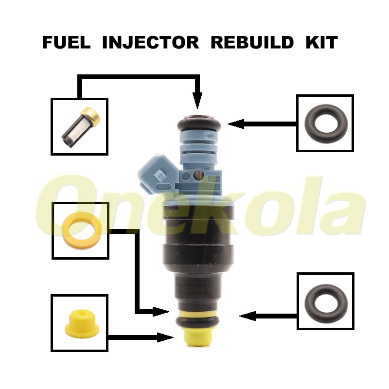 Fuel Injector Service Repair Kit Filters O rings Seals Grommets For 0280150759 For 1988-1991 For Ford 7.5L V8 460 - (Color: 20 set)
