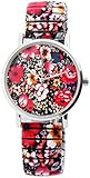 Design – Wie ein Vintage Gemälde einer Blumenwiese, gehalten und Rot, Rosa und Schwarz ist diese Uhr ein besonderes Schmuckstück und ein wahres Kunstwerk