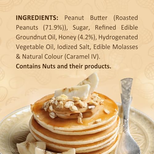 Image of Sundrop Peanut Butter with Honey | Crunchy | 462 grams | With 23% Protein | 7% Dietary Fibre | Premium Roasted Peanuts | No Preservatives | Great Value Per Gram of Protein