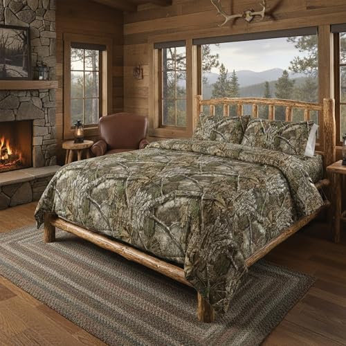 Northwest Realtree 5-Piece Full Size Bed in a Bag Set, 1 Comforter, 1 Fitted Sheet, 1 Flat Sheet, 2...