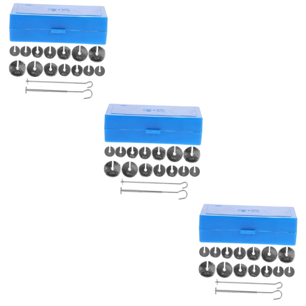PRETYZOOM 3 Ensembles poids fendus fendue en acier pour laboratoire fendue en acier pour expérience gramme poids à de laboratoire avec support laboratoire fendue