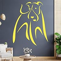 Kiwistar Cane e Gatto Linee Adesivo in 6 Taglie – Wall Sticker Wall Sticker, 10_Weiss, 96 x 90 cm