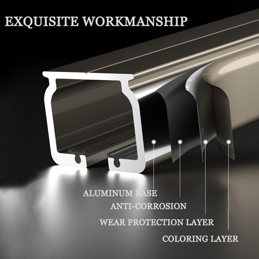 Heavy Du Adjuble Aluminiowy system szyn sufitowych do montażu na ścianie, do salonu i sypialni, czarny, mocny i wszechstronny B-125 cm