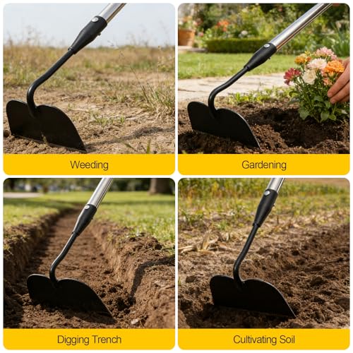 Outil de jardinage robuste pour désherber et labourer le sol efficacement M-Draw