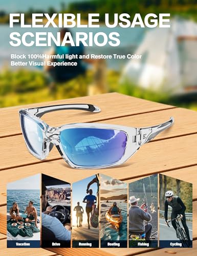 Image of BIRCEN Sport Polarized Sunglasses for Men - Women:UV Protection Shades for Fishing Driving Cycling Running