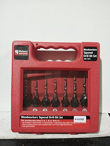Hickory Woodworking Woodworkers Tapered Drill Bit Set