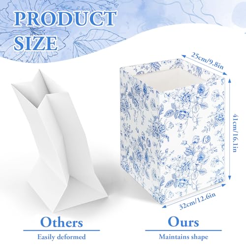 Canecas de basura desechables Whaline azul floral 4 unidades miniatura 2