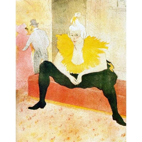 Poster roulé clown assis Toulouse-Lautrec ARTICULOZY décoration murale vintage 101,6x127