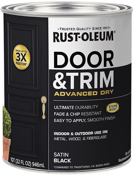 Rust-Oleum Advanced Dry Door & Trim Paint Satin Black