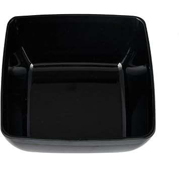 Melamine Square Black Big Serving Bowl Size 10'' inch & 4500ML Capacity (Black)