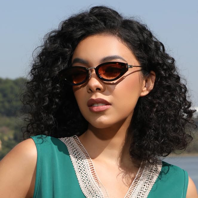 Cat Eye Sunglasses for Women Vintage Small Frame Sun Glasses for Female2