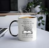 MZVO Funny Coffee Mug Roses are Red The Pages Are Worn Book Color Changing Mug,Heat Activated Cup 11oz