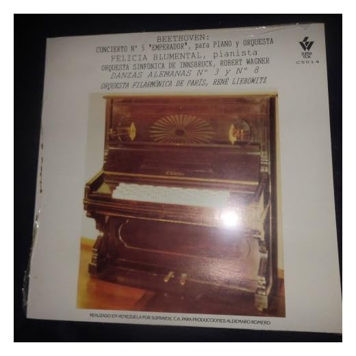 Beethoven: Concierto N. 5 "Emperador" para Piano y Orquesta LP Vinyl