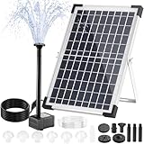 Clevich Solar Teichpumpe 12W, Solar Springbrunnen für Außen, DIY Brunnen, mit...