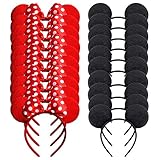 NEWTGAN 20 PCS Mouse Ears Headbands for Birthday Party Theme Park Costume Play Celebration for Boys...