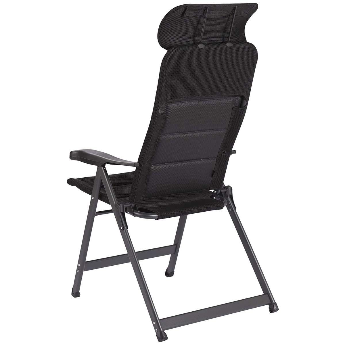 Crespo Gartenstuhl AP 240 Air Deluxe Compact Camping Liege Stuhl Klappstuhl Alu schwarz