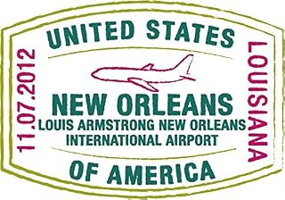 Travel International Airport New Orleans Louisiana USA Grunge Stamp Sign Sticker Decal Design 5" X 4"