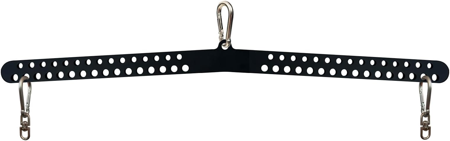 KORIKAHM Multi-Grip LAT Pull Down Bar for Home Gym Fitness, Spreader Plate LAT Pulldown Attachments for Pulley System Cable Machine, Double to Single Cable Attachment Exercise Handle