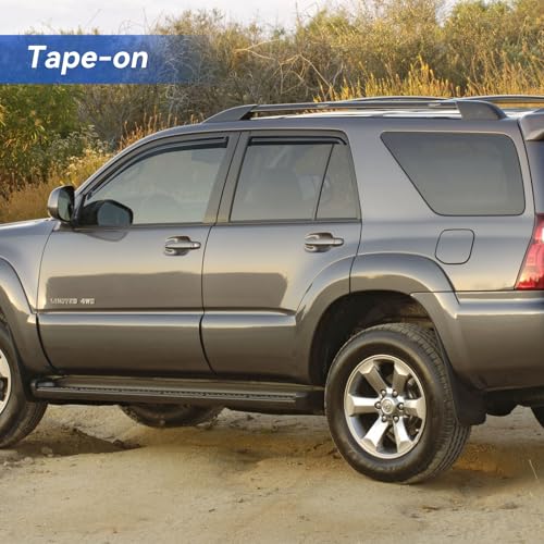 Image of Window Visors Rain Guards Shield for 2003-2009 Toyota 4Runner, Out-Channel Window Vent Wind Deflectors Visors Shades for 03 04 05 06 07 08 09 4Runner