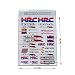 Kungfu Graphics HRC Repsol Sponsor Logo Racing Sticker Sheet Universal (7.2x 10.2 inch), White