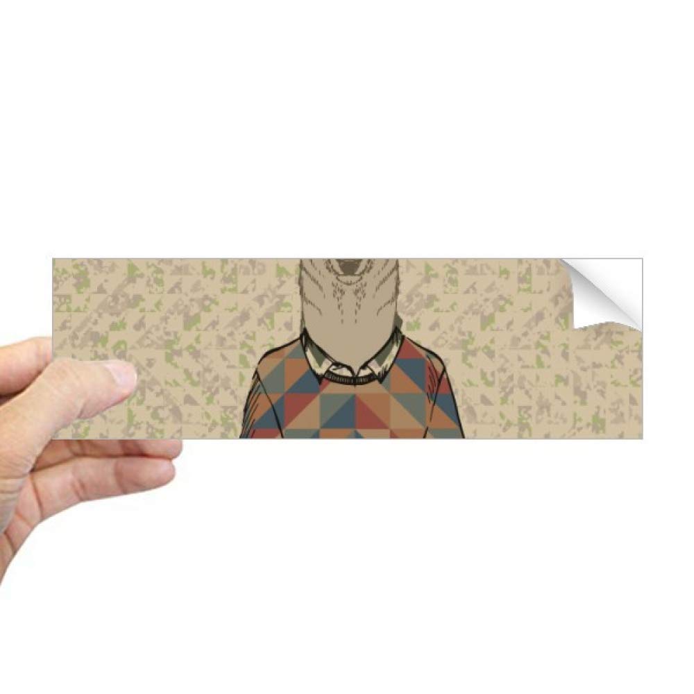 Autocollant rectangulaire motif cerf artistique pour décorer votre ordinateur
