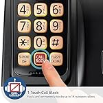 Panasonic Cordless Phone with Advanced Call Block, Bilingual Caller ID and Easy to Read Large High-Contrast Display, Expandable System with 1 Handset - KX-TGD810B (Black) - Image 3
